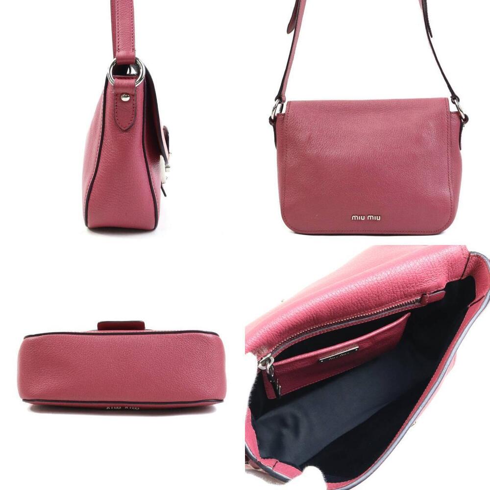 Miu Miu leather bag shoulder pink